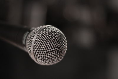 Close-up of microphone