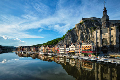 Reflection of buildings in city