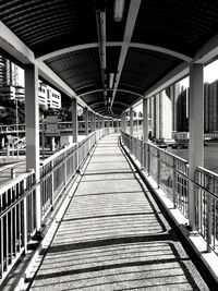 Footbridge in sunlight