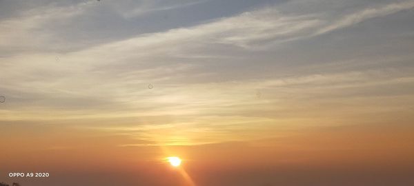 Low angle view of sky during sunset