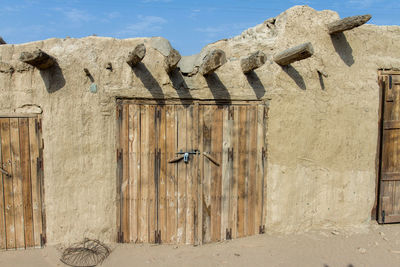 Weathered wall of old building