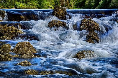Rocks in water