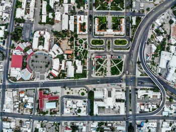 Aerial view of buildings in city