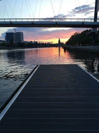 View of bridge over river