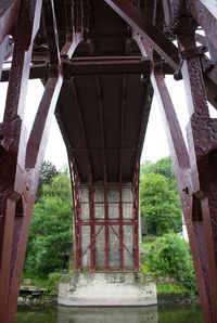 Low angle view of bridge against sky