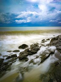 Scenic view of sea against sky