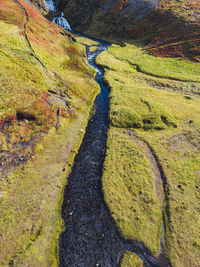 High angle view of road