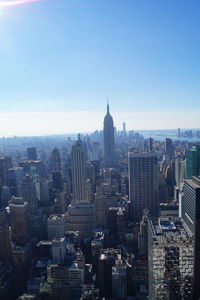 Aerial view of buildings in city