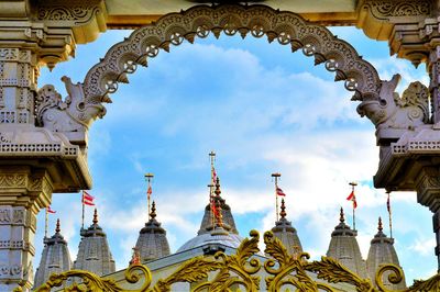 Low angle view of pagoda