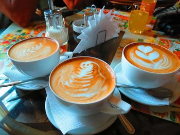 Coffee cup on table