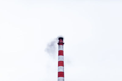 Low angle view of lighthouse against sky