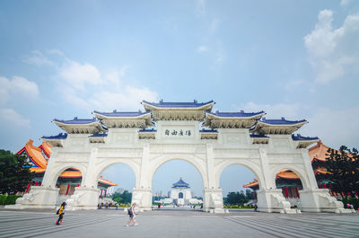 View of historical building against cloudy sky