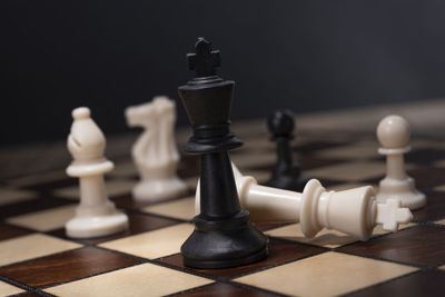 Close-up of chess board