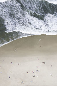 High angle view of beach against sky