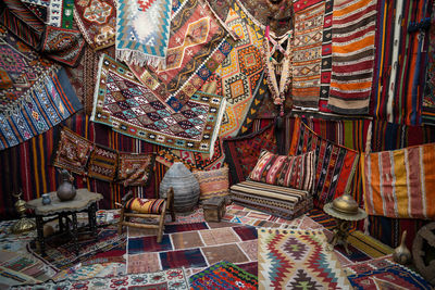 Turkish traditional antique carpets interior