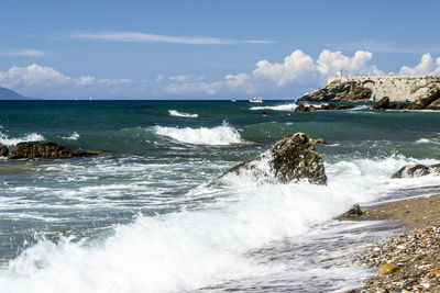 Scenic view of sea against sky