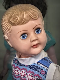 Close-up portrait of cute baby girl