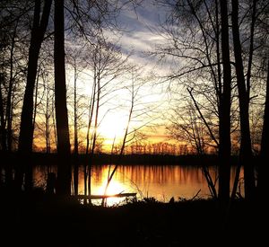 Sunset over lake