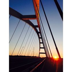 Sunset over bridge