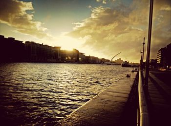 Sunset over river