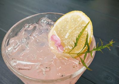 Close-up of drink on table