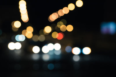 Defocused lights at night