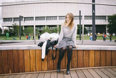 Woman standing in park