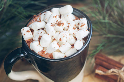 Close-up of hot chocolate