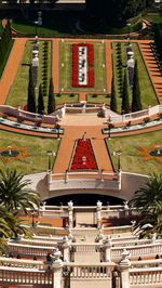 High angle view of stadium