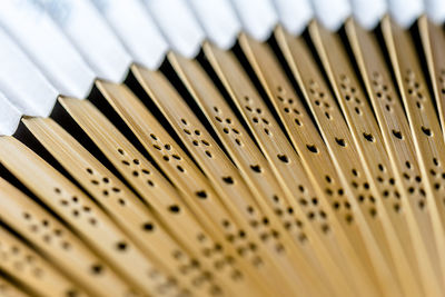 Close-up of hand fan