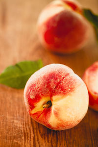 Close-up of apple on table