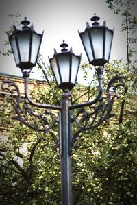 Low angle view of lamp post