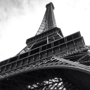 Low angle view of eiffel tower