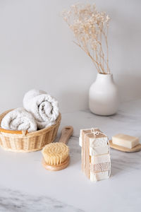 A stack of natural organic handmade soap