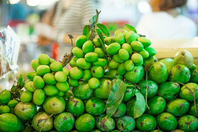 Close-up of fruits for sale at market stall