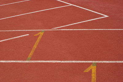 Full frame shot of running track