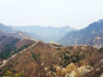 Great wall of china. historical place unesco world heritage site