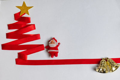 Close-up of christmas decorations on table