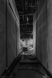 Interior of abandoned building