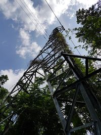 Low angle view of bridge against sky