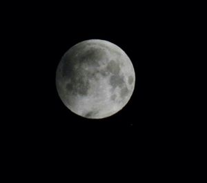 Low angle view of moon in sky