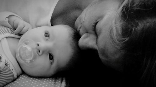 Close-up of baby sleeping