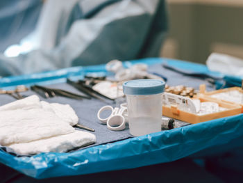 Close-up of food on table