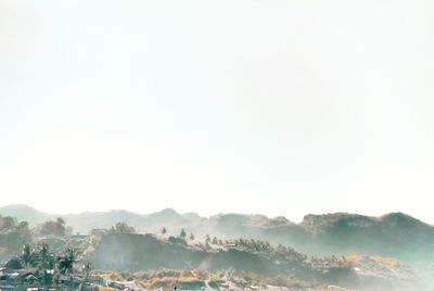Scenic view of landscape against clear sky
