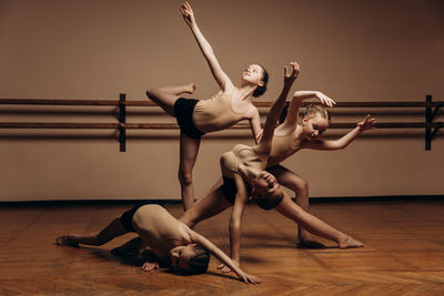 Young woman dancing on stage