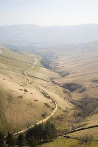 High angle view of landscape against sky