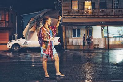 Woman with umbrella