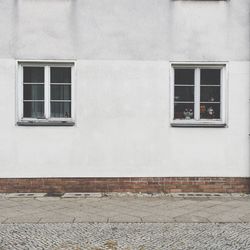 Sidewalk against building