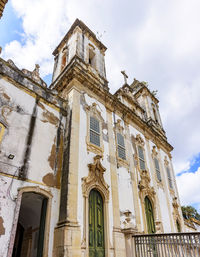 Old and historic church facade located in salvador, bahia in the pelourinho district