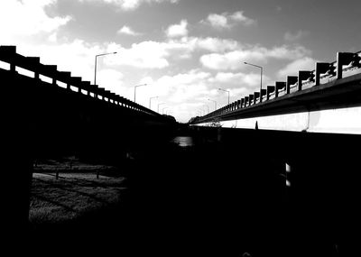 Low angle view of bridge against sky